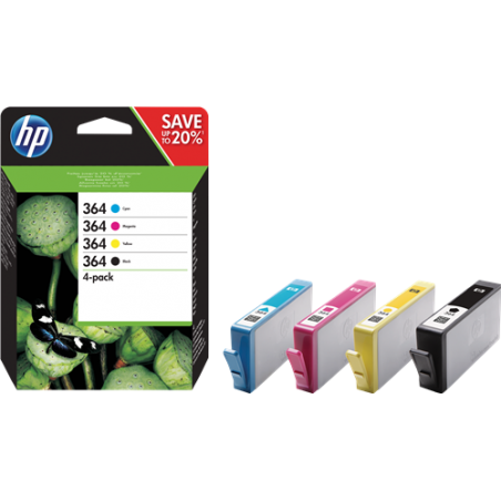 Cartuccia Combo Pack Cartucce Hp 364 4 Colori (Bk/c/m/y) Ink-jet
