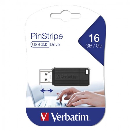 Pen Drive Verbatim Store'n'go Pinstripe 16Gb Nera