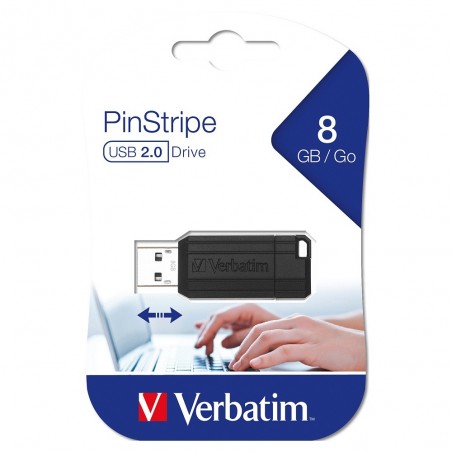 Pen Drive Verbatim Store'n'go Pinstripe 8Gb Nera