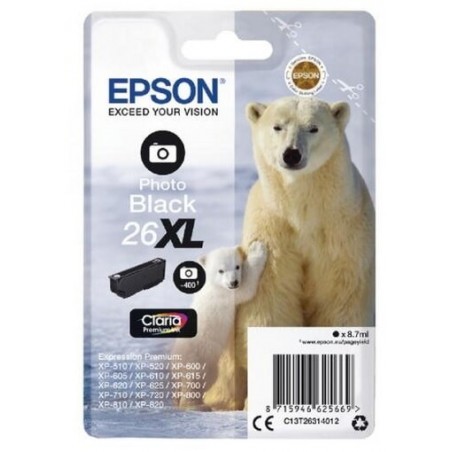 Cartuccia Epson T26314012 Ink Nera Foto Cl.pr.26xl