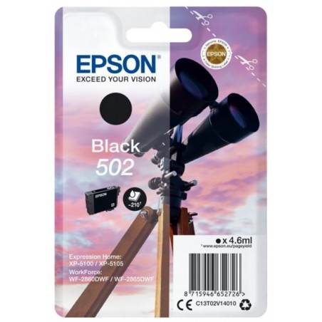 Cartuccia Epson 502 Cartuccia Ink-jet 4.6 Ml Nero
