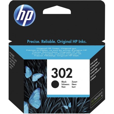 Cartuccia F6u66ae/abe Hp302 Ink Nera
