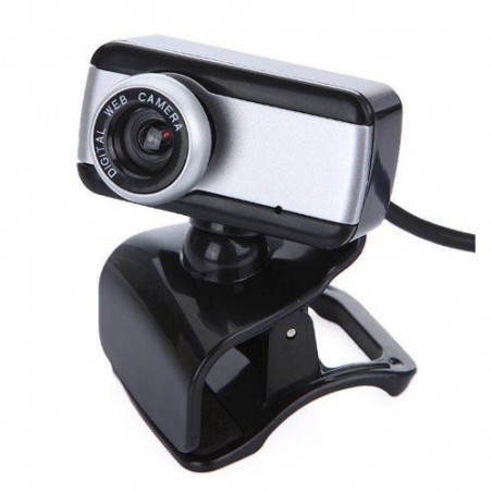 Webcam Nero-argento Hd Con Microfono, Cavo Usb 1,8Mt