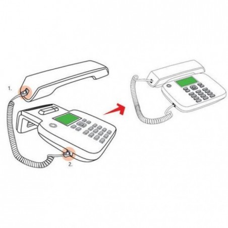 CAVO TELEFONICO SPIRALATO PER CORNETTA 4MT RJ10 4P4C BIANCO