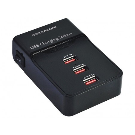 Caricatore Usb Mediacom Power Strip 3s Black