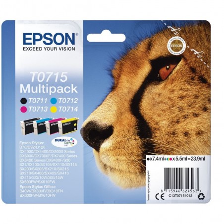 Epson Multipack T0715 Confezione 4 Colori Inkjet 23.9ml