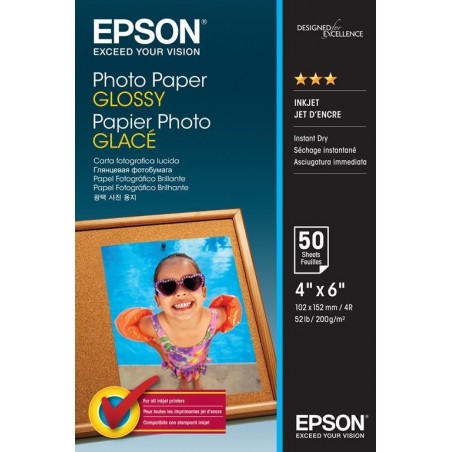 Epson Photo Paper Glossy - 10x15cm - 50 Fogli carta fotografica