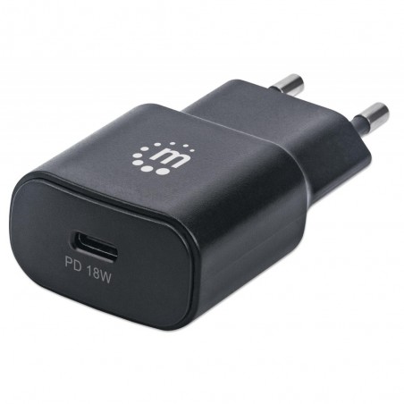 Caricatore da Muro USB-C Power Delivery 18W Nero